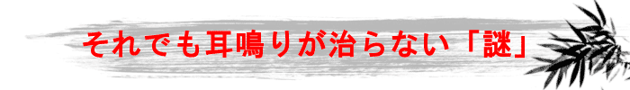 それでも耳鳴りが治らない謎