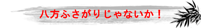 八方ふさがりじゃないか！